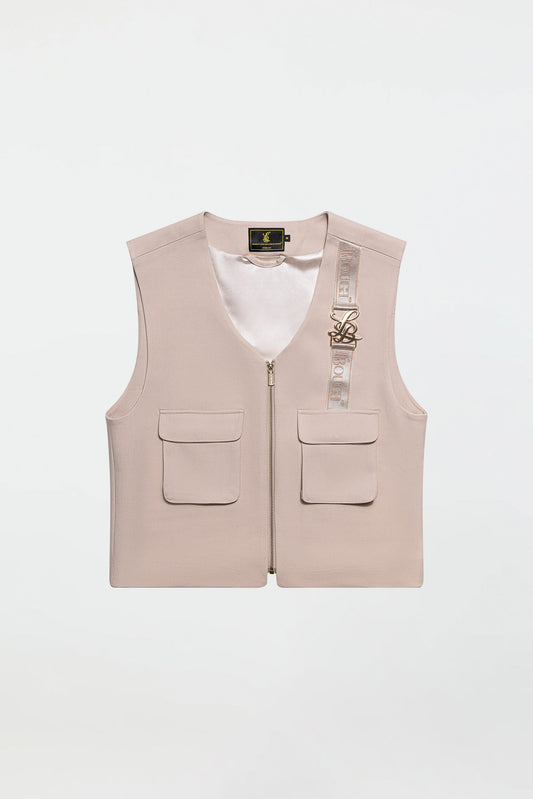 CROPPED VEST - CREAM