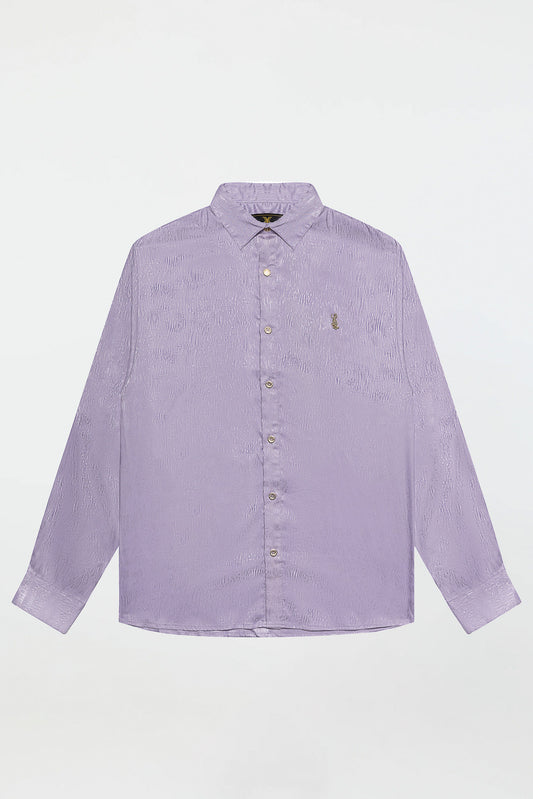 LONG SLEEVE JACQUARD SHIRT – LAVENDER