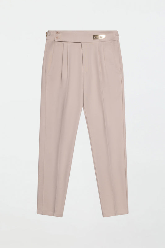 PLEATED PANTS – CREAM