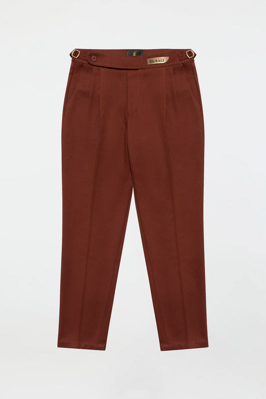 PLEATED PANTS – VENETIAN RED