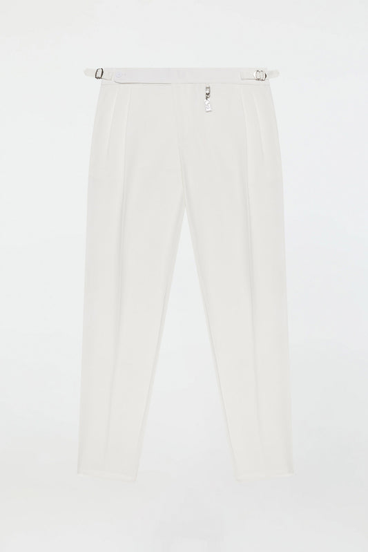 PLEATED PANTS – WHITE