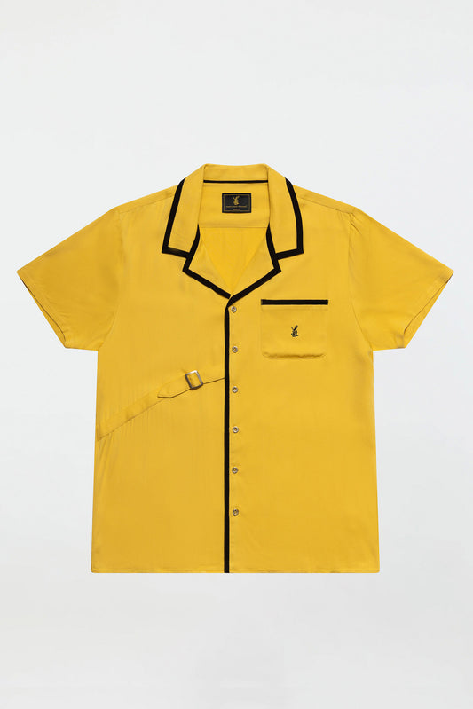 SIDE STRAP CONTRAST SHIRT – ROYAL YELLOW